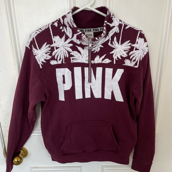 PINK Victoria's Secret Tops - PINK Quarter zip Super Cute!